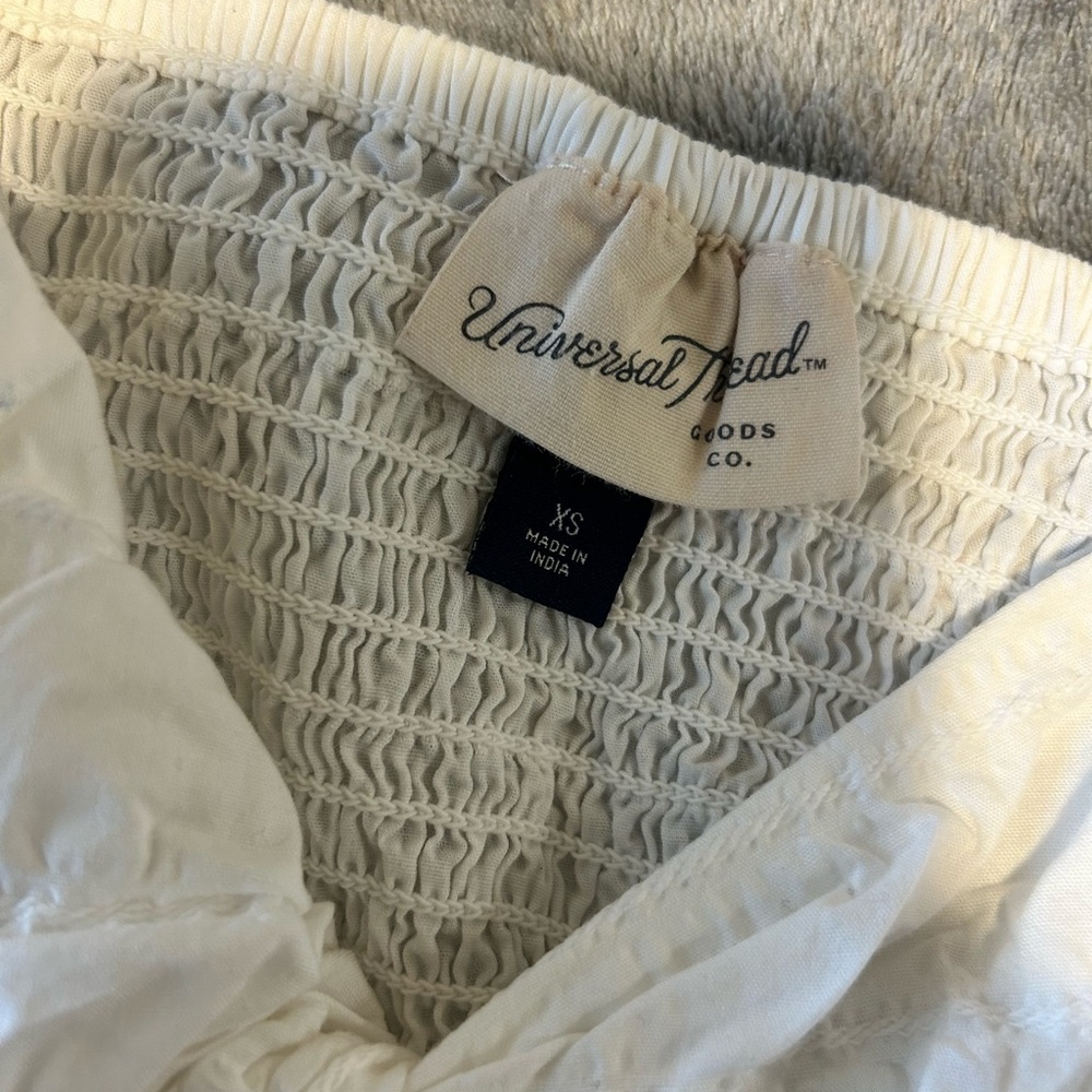 Universal Thread Cream Smocked Blouse - image 2